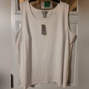 NWT Catherines White sleeveless tank top 3X